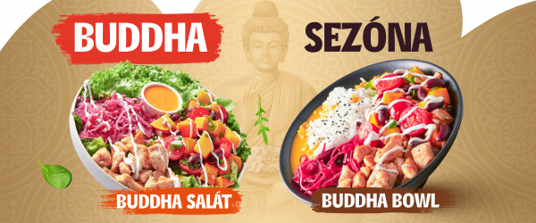 Buddha sezóna - Buddha salát s kuřecím masem a Buddha bowl s kuřecím masem
